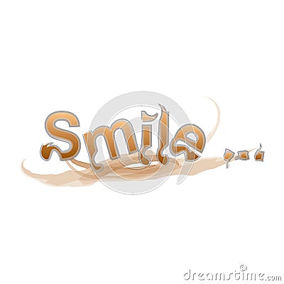 smile text. Vector illustration decorative design Vector Illustration