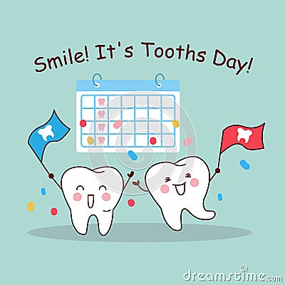 Smile it is tooth day Vector Illustration