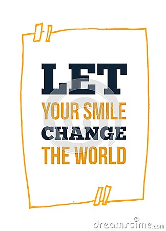 Smile Typography design template on yellow backdrop. Vector background texture. Vector Illustration