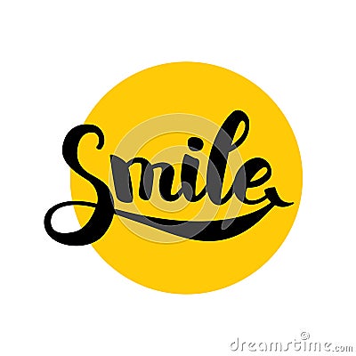 Smile typography logo. Vector Illustration