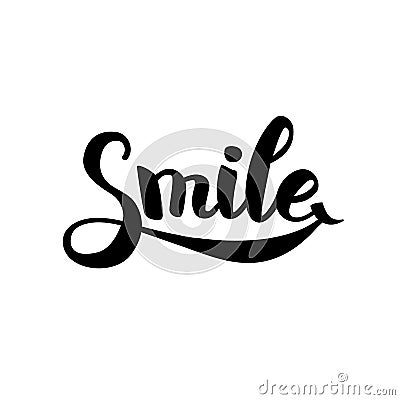 Smile typography logo Stock Photo