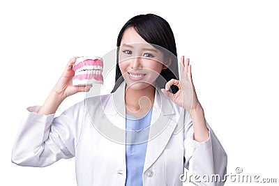 Smile woman dentist doctor Stock Photo