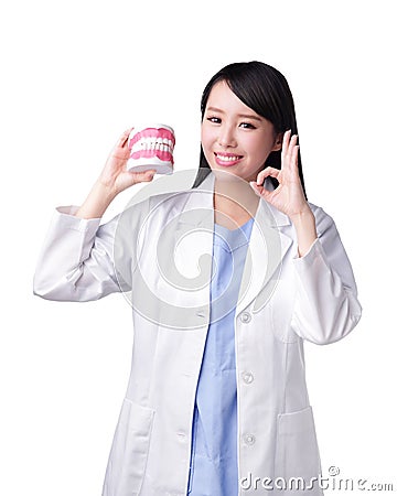 Smile woman dentist doctor Stock Photo