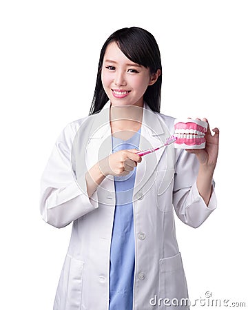 Smile woman dentist doctor Stock Photo