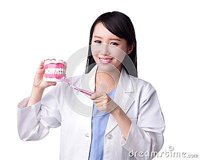Smile woman dentist doctor Stock Photo