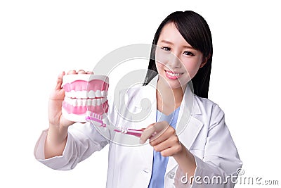 Smile woman dentist doctor Stock Photo