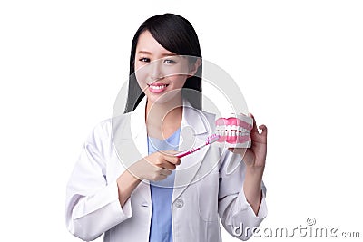 Smile woman dentist doctor Stock Photo