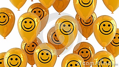 Smiles. White background, loop (from 301th to the 600th frame), 3d render Smiles. White background, loop (from 301th to the 600th frame), 3d render