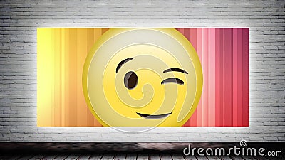 Smiley De Clin D Oeil Sur La Toile Banque De Videos Video Du Messagerie Produit