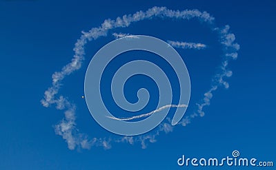 Smiley Face Air Show Editorial Stock Photo