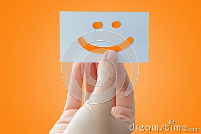 Smiley face card Stock Photo