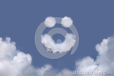 Smiley Face Clouds Stock Photo