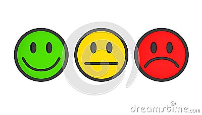 Smiley Faces Icons Isolated Stock Photo