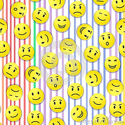 Smiley pattern Vector Illustration