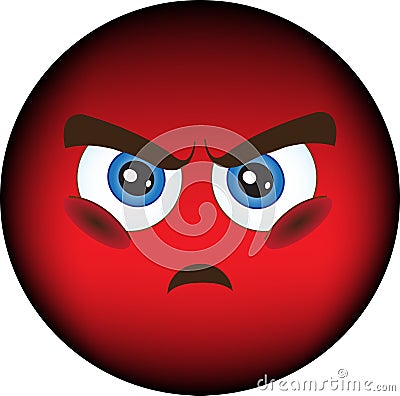 Smiley, resentment, anger Stock Photo