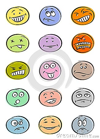 Smiley set Vector Illustration