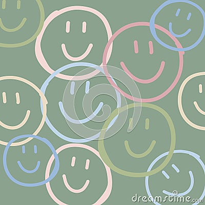 Smileys funny abstract background Cartoon Illustration