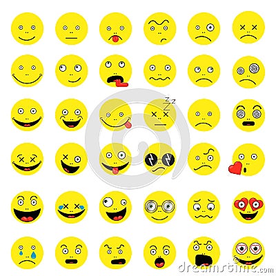 Smileys funny funny yep vector 10 vector set Vector Illustration