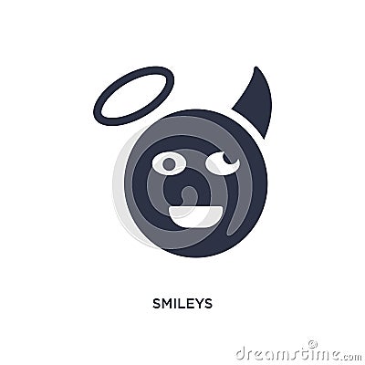 smileys icon on white background. Simple element illustration from ethics concept Vector Illustration