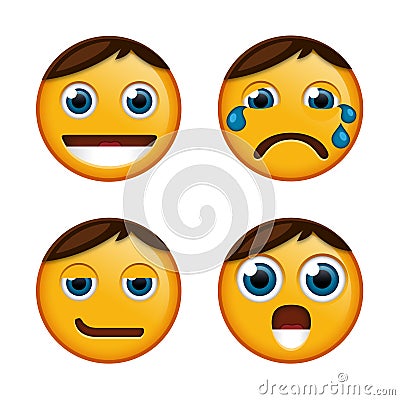 Smileys set vector Stock Photo