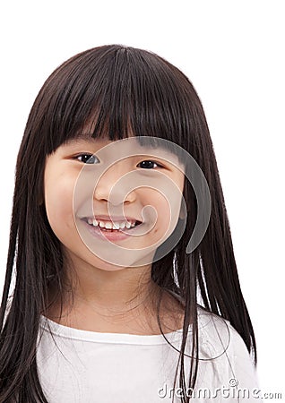 Smiling Asian little girl Stock Photo