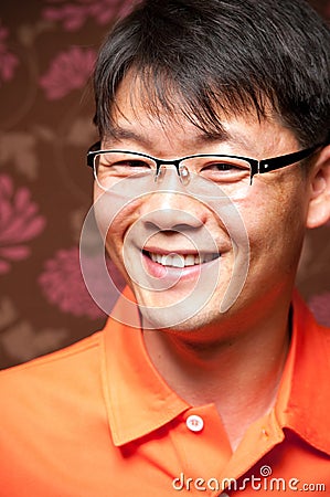 Smiling asian man Stock Photo