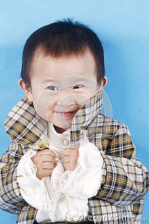 smiling baby boy Stock Photo