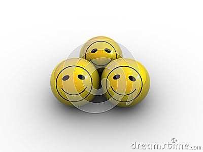 Smiling balls Stock Photo