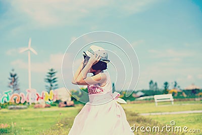 Smiling beautiful girl portrait stock photo Stock Photo