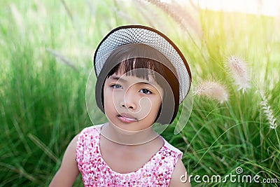 Smiling beautiful girl portrait stock photo Stock Photo