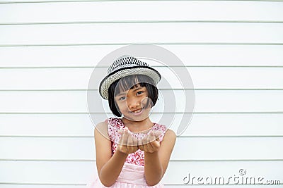 Smiling beautiful girl portrait stock photo Stock Photo