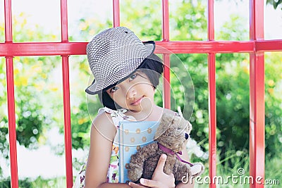 Smiling beautiful girl portrait stock photo Stock Photo