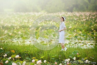 Smiling beautiful nurse Stock Photo