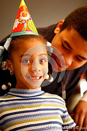 Smiling Birthday Girl Stock Photo