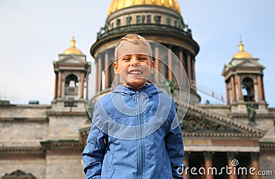 Smiling Boy in Sankt-Petersburg Stock Photo