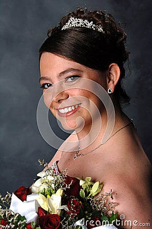 Smiling Bride Stock Photo