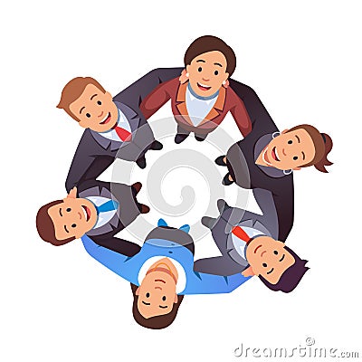 Smiling business people team man and woman Vector Illustration