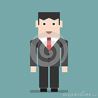 Smiling businessman standing Vector Illustration