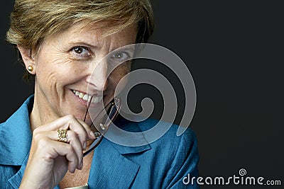 Smiling businesswoman Stock Photo