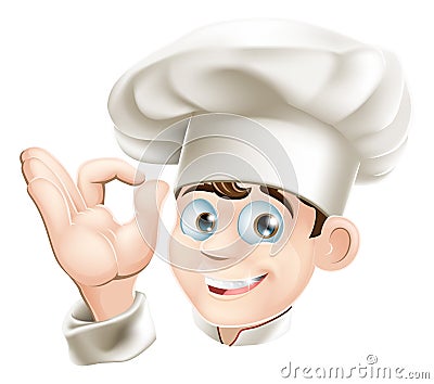 Smiling cartoon chef Vector Illustration