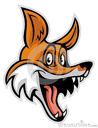 Smiling cheerful fox Vector Illustration