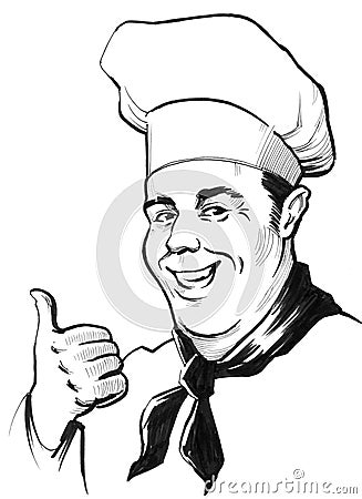 Smiling chef Cartoon Illustration