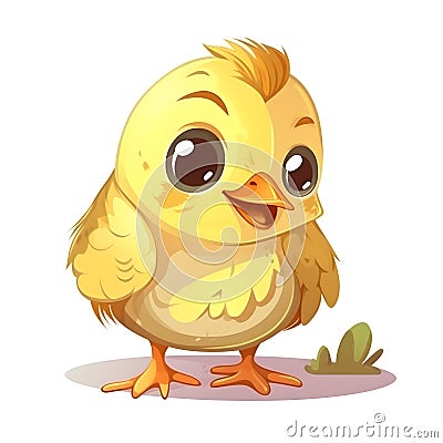 Smiling chick illustration Cartoon Illustration