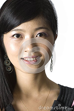 Smiling Chinese girl - portrait Stock Photo