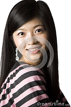 Smiling Chinese girl - portrait Stock Photo