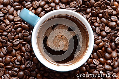 Smiling coffee Stock Photo