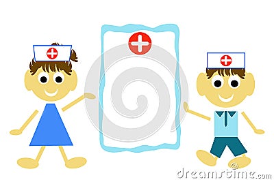 Smiling Confident Doctor and Nurse. Stock Photo