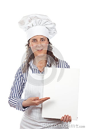 Smiling cook woman Stock Photo