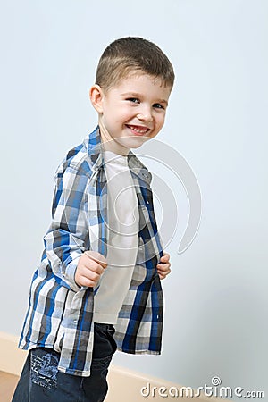 Smiling cute little boy Stock Photo