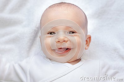 Smiling cute lovely baby Stock Photo